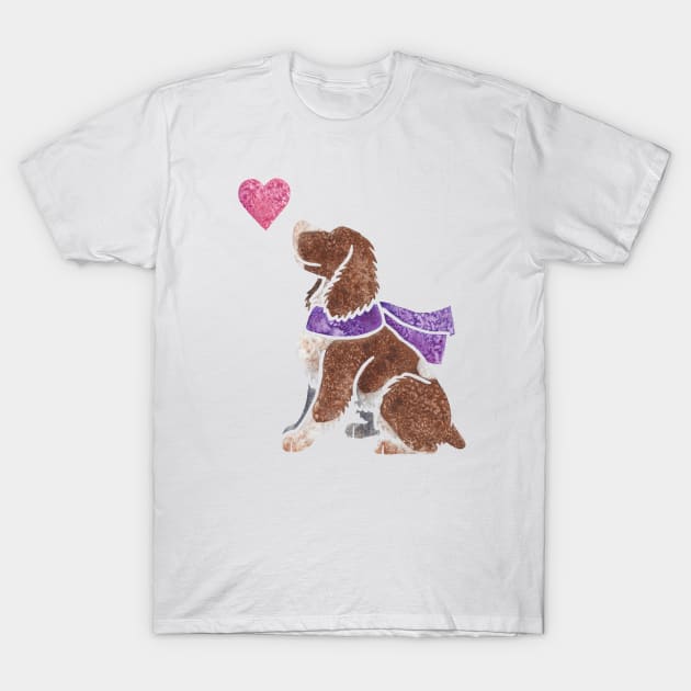 Watercolour Springer Spaniel T-Shirt by animalartbyjess